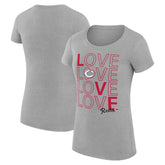 MLB Cincinnati Reds G-III 4Her by Carl Banks Women's Super-Slim Fit Lightweight Love Graphic Team T-Shirt