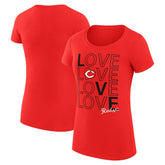 MLB Cincinnati Reds G-III 4Her by Carl Banks Women's Super-Slim Fit Lightweight Love Graphic Team T-Shirt