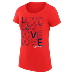MLB Cleveland Guardians G-III 4Her by Carl Banks Women's Super-Slim Fit Lightweight Love Graphic Team T-Shirt