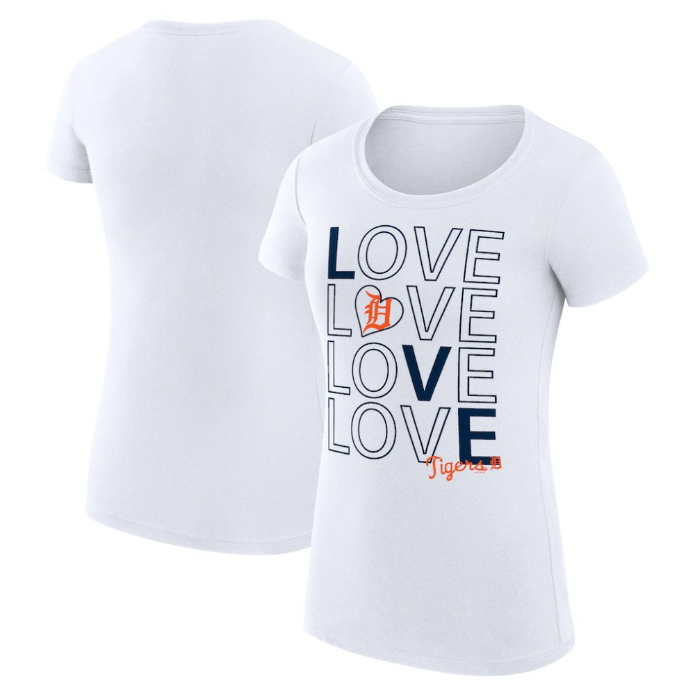 MLB Detroit Tigers G-III 4Her by Carl Banks Women's Super-Slim Fit Lightweight Love Graphic Team T-Shirt