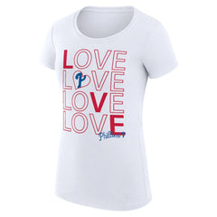 MLB Philadelphia Phillies G-III 4Her by Carl Banks Women's Super-Slim Fit Lightweight Love Graphic Team T-Shirt