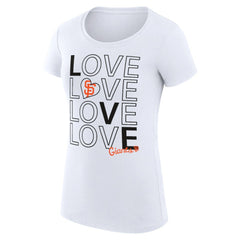 MLB San Francisco Giants G-III 4Her by Carl Banks Women's Super-Slim Fit Lightweight Love Graphic Team T-Shirt