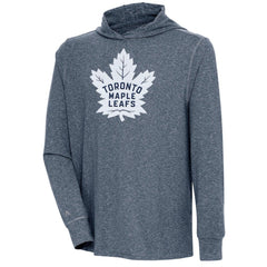 NHL Heather Navy Toronto Maple Leafs Antigua Saga Pullover Hoodie