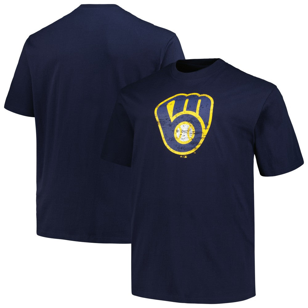 MLB Milwaukee Brewers Profile Big & Tall Primary Logo T-Shirt