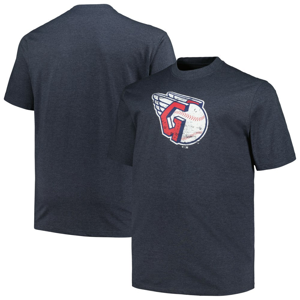 MLB Cleveland Guardians Profile Big & Tall Weathered Logo T-Shirt
