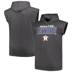 MLB Houston Astros Profile Big & Tall Muscle Sleeveless Pullover Hoodie