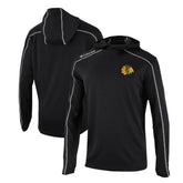 NHL Black Chicago Blackhawks Columbia Omni-Wick Shotgun Long Sleeve Hoodie T-Shirt
