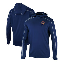 NHL Navy Florida Panthers Columbia Omni-Wick Shotgun Long Sleeve Hoodie T-Shirt