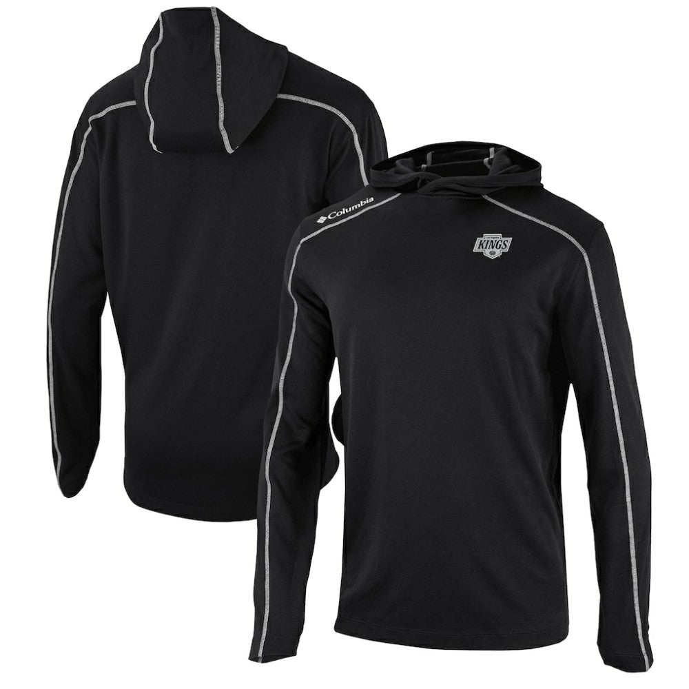 NHL Black Los Angeles Kings Columbia Omni-Wick Shotgun Long Sleeve Hoodie T-Shirt