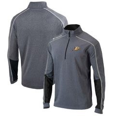 NHL Gray/Black Anaheim Ducks Columbia Omni-Wick Shotgun 2.0 Quarter-Zip Pullover Top