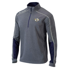 NHL Gray/Navy Nashville Predators Columbia Omni-Wick Shotgun 2.0 Quarter-Zip Pullover Top