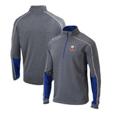 NHL Gray/Blue New York Islanders Columbia Omni-Wick Shotgun 2.0 Quarter-Zip Pullover Top