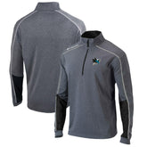 NHL Gray/Black San Jose Sharks Columbia Omni-Wick Shotgun 2.0 Quarter-Zip Pullover Top
