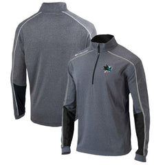 NHL Gray/Black San Jose Sharks Columbia Omni-Wick Shotgun 2.0 Quarter-Zip Pullover Top