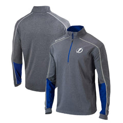 NHL Gray/Blue Tampa Bay Lightning Columbia Omni-Wick Shotgun 2.0 Quarter-Zip Pullover Top