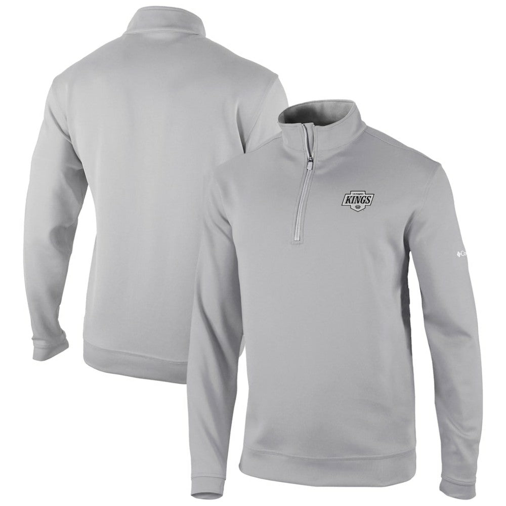 NHL Gray Los Angeles Kings Columbia Omni-Wick Wickhams Hills Half-Zip Pullover Top