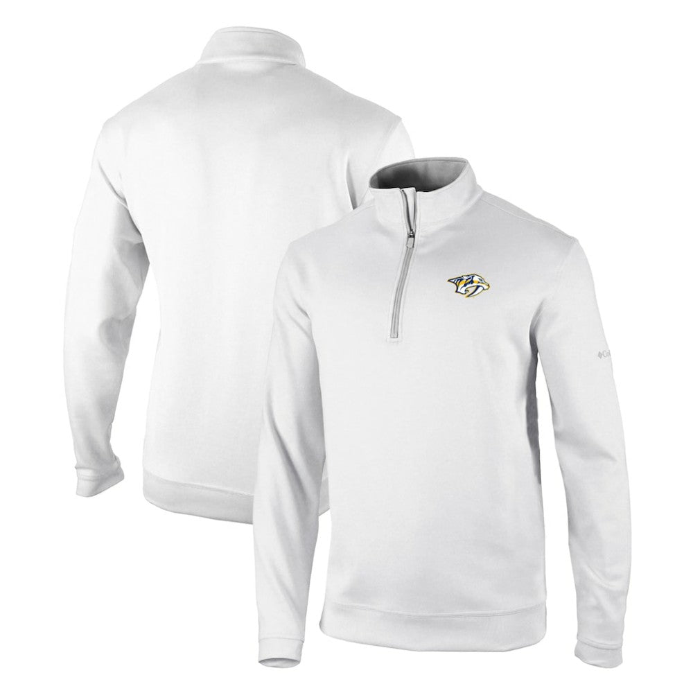 NHL White Nashville Predators Columbia Omni-Wick Wickhams Hills Half-Zip Pullover Top