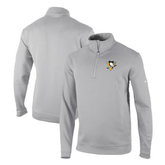 NHL Gray Pittsburgh Penguins Columbia Omni-Wick Wickhams Hills Half-Zip Pullover Top