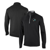 NHL Black San Jose Sharks Columbia Omni-Wick Wickhams Hills Half-Zip Pullover Top