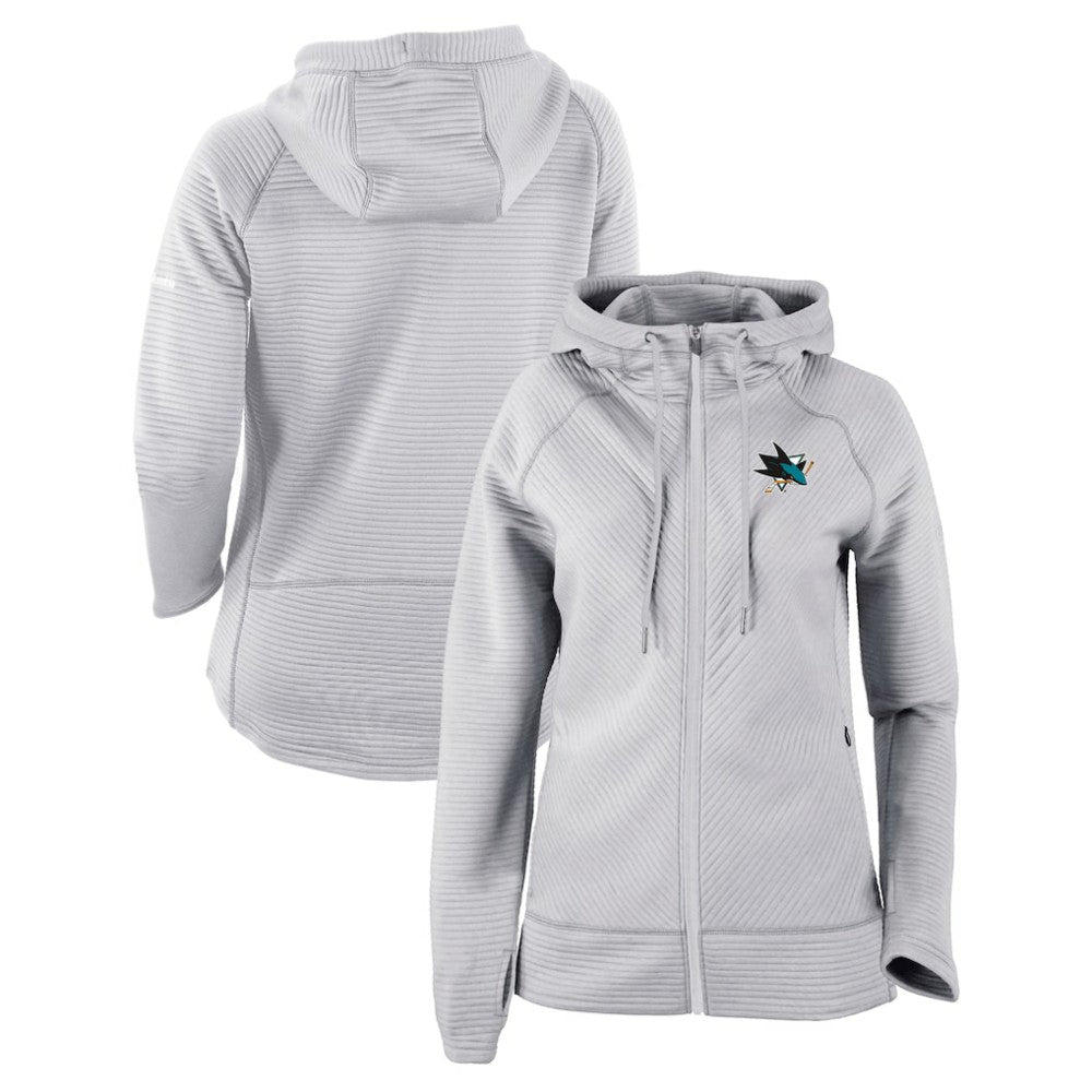 NHL Gray San Jose Sharks Columbia Women's Omni-Wick Pack It Up Full-Zip Jacket