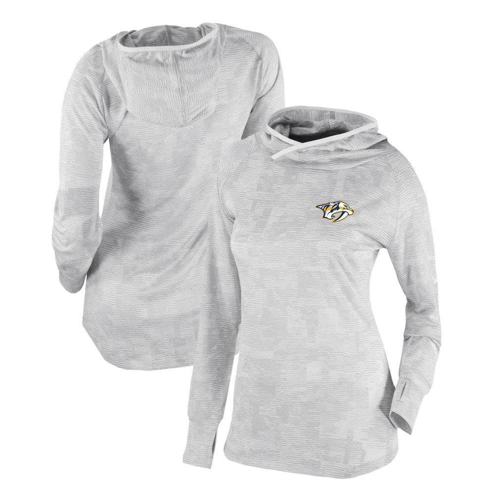 NHL White Nashville Predators Columbia Women's Omni-Wick Sunday Ball Pullover Hoodie