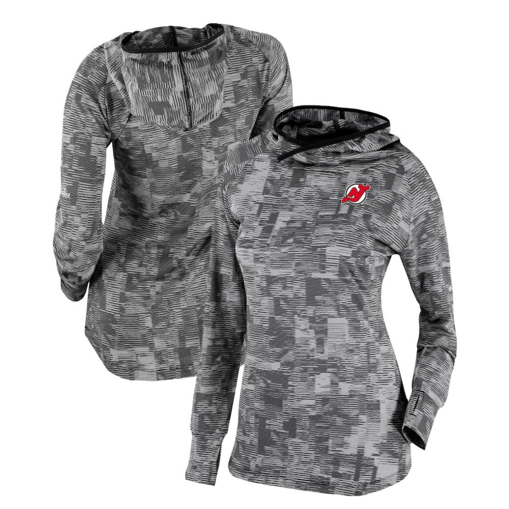 NHL Black New Jersey Devils Columbia Women's Omni-Wick Sunday Ball Pullover Hoodie