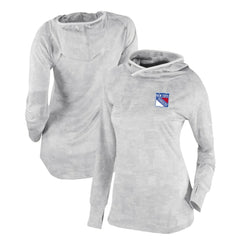 NHL White New York Rangers Columbia Women's Omni-Wick Sunday Ball Pullover Hoodie