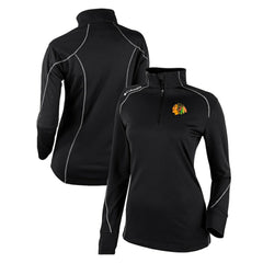 NHL Black Chicago Blackhawks Columbia Women's Omni-Wick Shotgun 2.0 Quarter-Zip Pullover Top