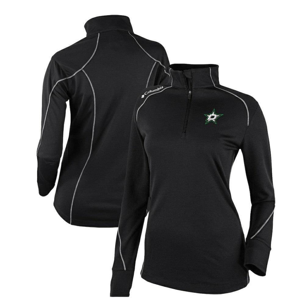 NHL Black Dallas Stars Columbia Women's Omni-Wick Shotgun 2.0 Quarter-Zip Pullover Top