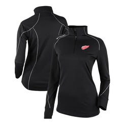NHL Black Detroit Red Wings Columbia Women's Omni-Wick Shotgun 2.0 Quarter-Zip Pullover Top