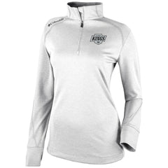 NHL White Los Angeles Kings Columbia Women's Omni-Wick Shotgun 2.0 Quarter-Zip Pullover Top