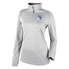NHL White New York Rangers Columbia Women's Omni-Wick Shotgun 2.0 Quarter-Zip Pullover Top