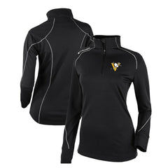 NHL Black Pittsburgh Penguins Columbia Women's Omni-Wick Shotgun 2.0 Quarter-Zip Pullover Top