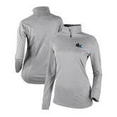 NHL Gray San Jose Sharks Columbia Women's Omni-Wick Shotgun 2.0 Quarter-Zip Pullover Top