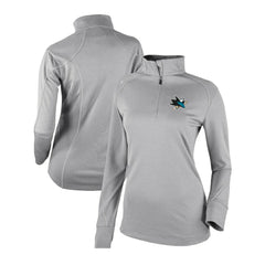 NHL Gray San Jose Sharks Columbia Women's Omni-Wick Shotgun 2.0 Quarter-Zip Pullover Top