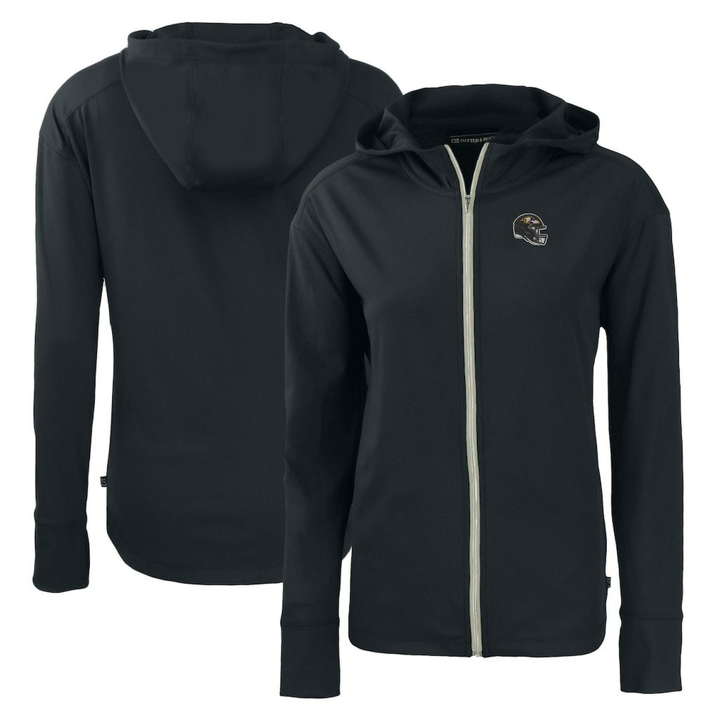 Cutter & Buck Women's Helmet Daybreak Eco Recycled Full-Zip Hoodie - Baltimore Ravens