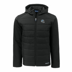 Cutter & Buck Helmet Evoke Hybrid Eco Softshell Recycled Full-Zip Hoodie Jacket - Detroit Lions