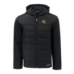Cutter & Buck Helmet Evoke Hybrid Eco Softshell Recycled Full-Zip Hoodie Jacket - Green Bay Packers