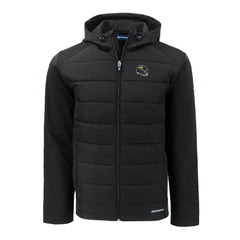 Cutter & Buck Helmet Evoke Hybrid Eco Softshell Recycled Full-Zip Hoodie Jacket - Jacksonville Jaguars