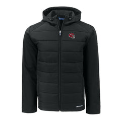Cutter & Buck Helmet Evoke Hybrid Eco Softshell Recycled Full-Zip Hoodie Jacket - Kansas City Chiefs