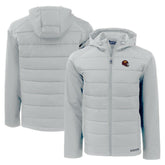 Cutter & Buck Helmet Evoke Hybrid Eco Softshell Recycled Full-Zip Hoodie Jacket - Washington Commanders