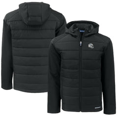 Cutter & Buck Helmet Big & Tall Evoke Hybrid Eco Softshell Recycled Full-Zip Hoodie Jacket - Indianapolis Colts