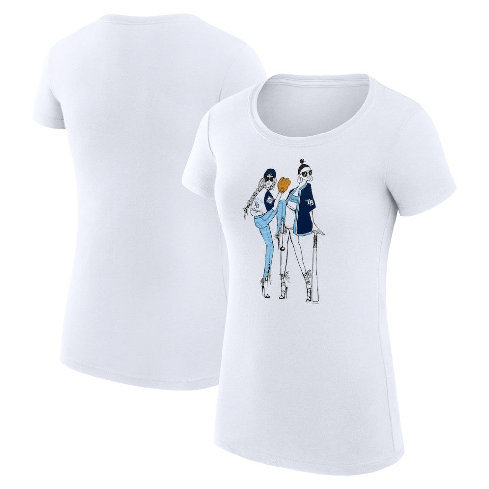 MLB Tampa Bay Rays G-III 4Her by Carl Banks Women's Super-Slim Fit Lightweight Baseball Girls T-Shirt