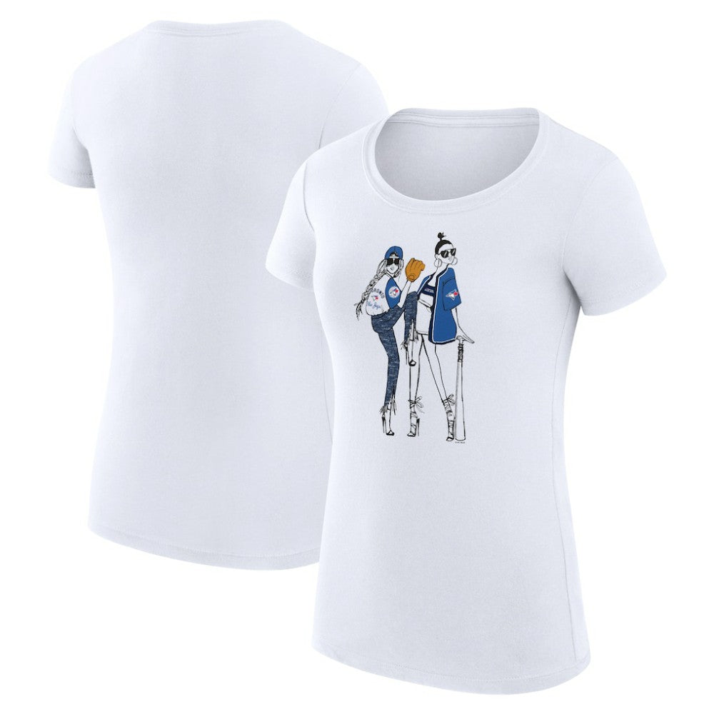 MLB Toronto Blue Jays G-III 4Her by Carl Banks Women's Super-Slim Fit Lightweight Baseball Girls T-Shirt