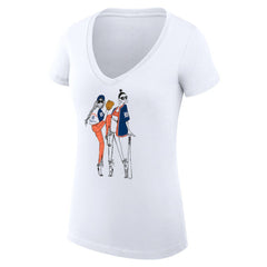 MLB Detroit Tigers G-III 4Her by Carl Banks Women's Super-Slim Fit Lightweight Baseball V-Neck T-Shirt