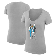 MLB Miami Marlins G-III 4Her by Carl Banks Women's Super-Slim Fit Lightweight Baseball V-Neck T-Shirt
