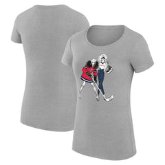 NHL Heather Gray Florida Panthers G-III 4Her by Carl Banks Women's Super-Slim Fit Lightweight Hockey Girls T-Shirt