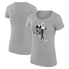 NHL Heather Gray Los Angeles Kings G-III 4Her by Carl Banks Women's Super-Slim Fit Lightweight Hockey Girls T-Shirt