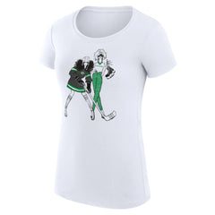 NHL White Dallas Stars G-III 4Her by Carl Banks Women's Super-Slim Fit Lightweight Hockey Girls T-Shirt