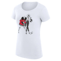 NHL White Ottawa Senators G-III 4Her by Carl Banks Women's Super-Slim Fit Lightweight Hockey Girls T-Shirt